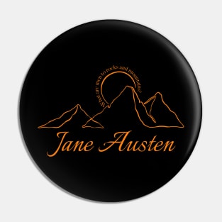 Jane Austen nature orange line art Pin