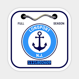 Longport New Jersey Beach Badge Magnet