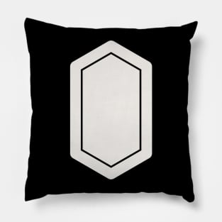 Minimalist Super Hero Symbol Silhouette elongated hexagon Pillow