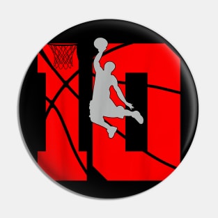 10 Year Old 10th Basketball Theme Birthday Party Boys Girls Pin
