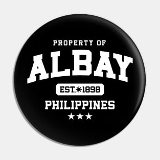 Albay - Property of the Philippines Shirt (White) Pin