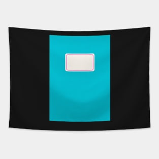 Back to School Bright Teal Blue Tapestry