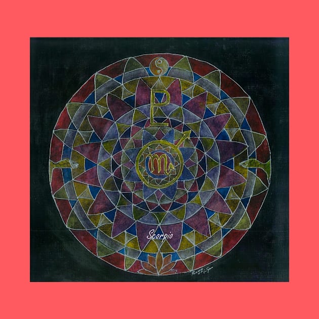 Scorpio horoscope free-hand mandala - Renate van Nijen by Renart