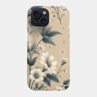 White Flowers Phone Case