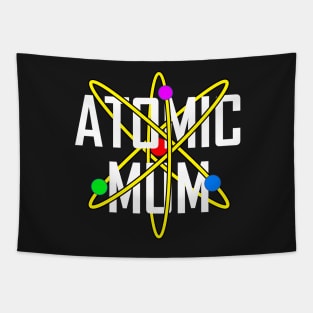 Atomic Mum White Tapestry