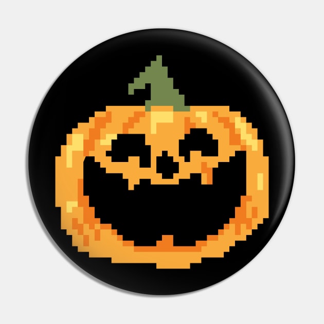 Scary Pumpkin Pixel Art Pin by Pian45