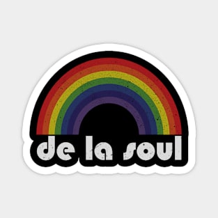 De La Soul Vintage Retro Rainbow Magnet