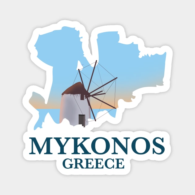 Mykonos Greece Magnet by nickemporium1