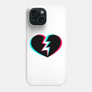 TikTok Broken Heart Black Phone Case