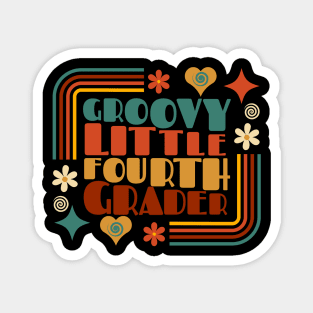 Groovy Little FOURTH Grader First Day of School Magnet