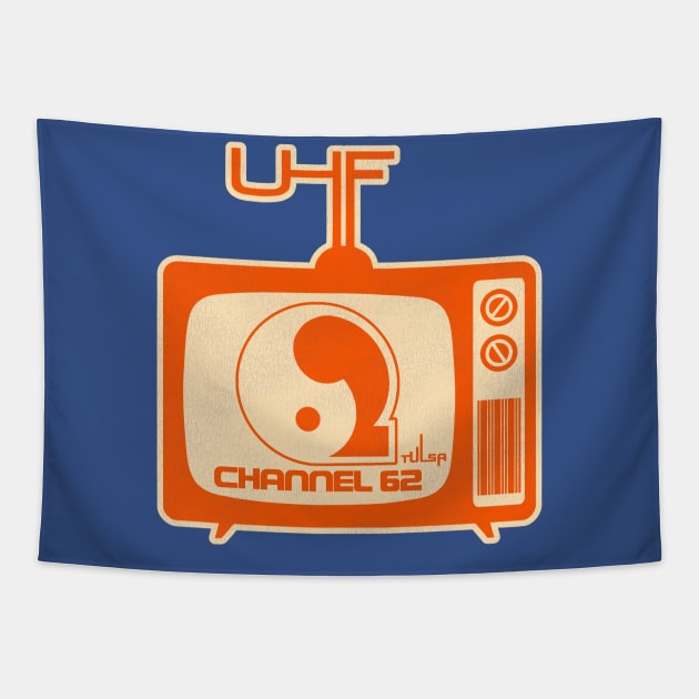 UHF Channel 62 Tapestry by darklordpug