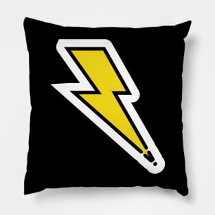 Lighting Bolt // Line Art Sticker Pillow