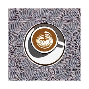 Cafe latte pattern T-Shirt