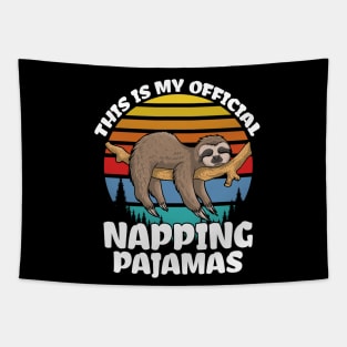 Cute Sloth Costume Gift, This is my Official Napping Pajamas Tapestry