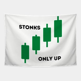 Stonks Only Up Tapestry