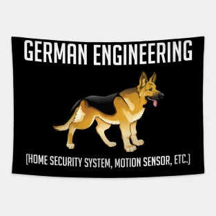 German Shepherd Engineering: Home Security System Tapestry