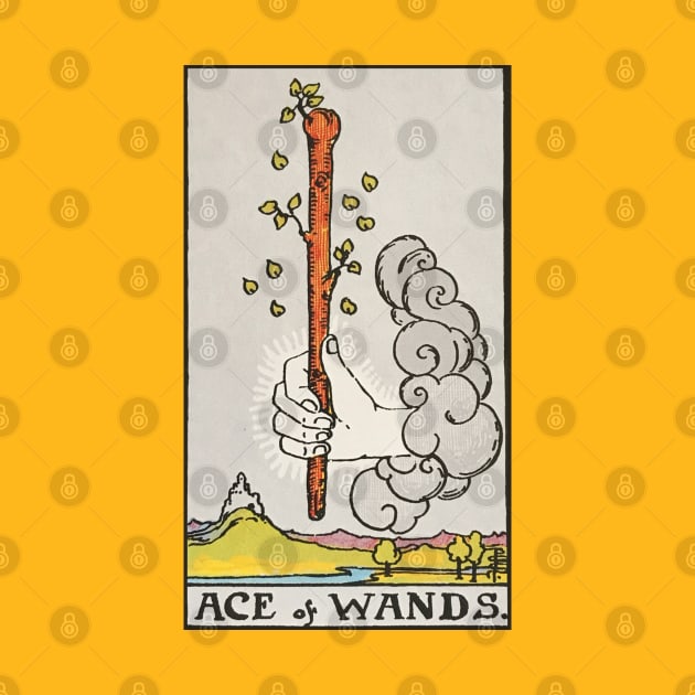 Ace of wands tarot card by Nate's World of Tees