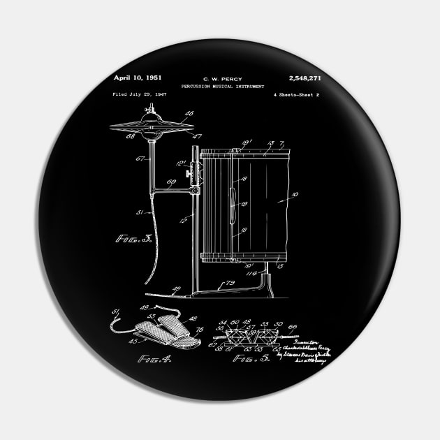 Drum Kit Patent Print 1951 Pin by MadebyDesign