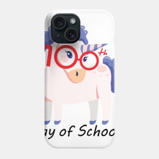 Unicorn 100th Day Of School 100 Days Smarter Gifts Phone Case