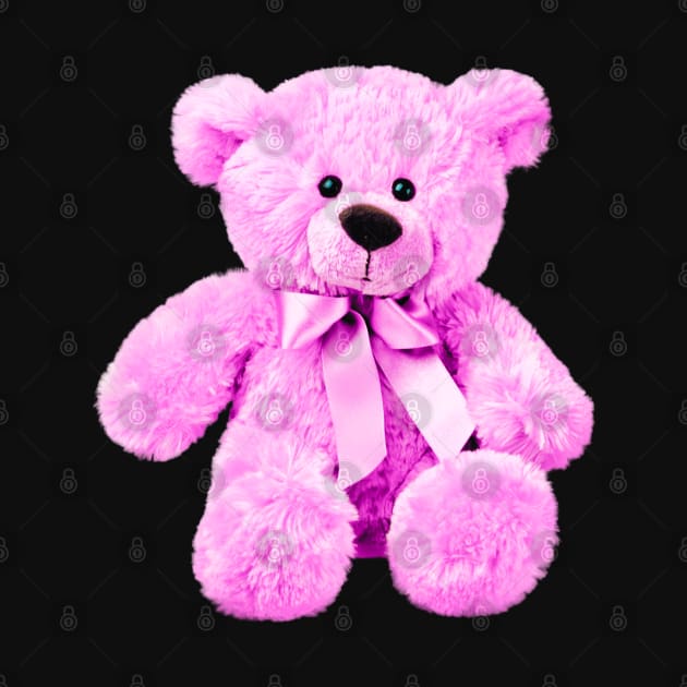 Pink bear by JunniePL