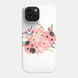 Pretty Pink Watercolor Bouquet Phone Case