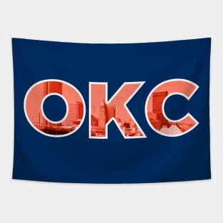 Oklahoma City Thunder OKC Skyline Tapestry