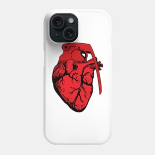 The heart is a grenade Phone Case