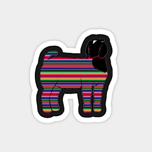 Serape Market Show Doe Silhouette - NOT FOR RESALE WITHOUT PERMISSION Magnet