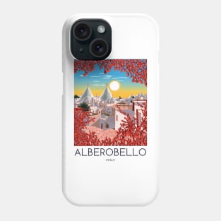 A Pop Art Travel Print of Alberobello - Italy Phone Case