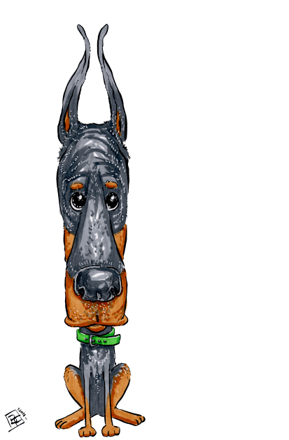 Doberman Pinscher Dog Kids T-Shirt by obillwon