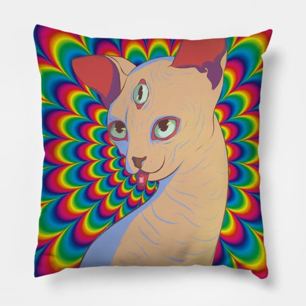 Little cute kitty Pillow by Midoria