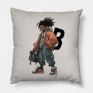 Street Gang Letter B Pillow