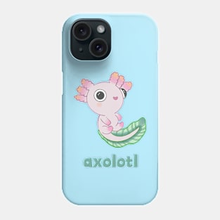 Axolotl with Name Phone Case