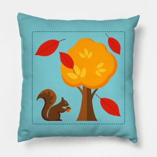 Cute Squirrel Tree Pillow