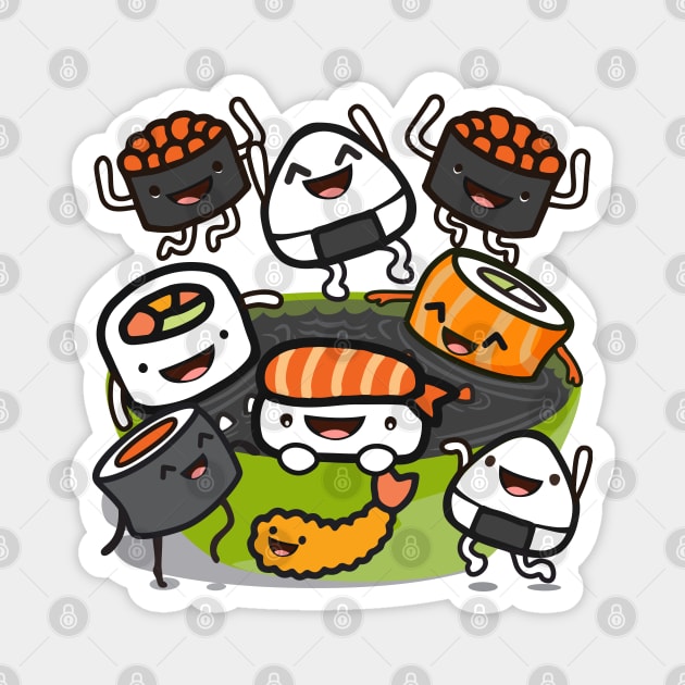 Sushi Party Magnet by Plushism