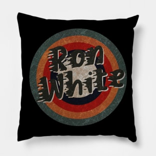 Retro Color Typography Faded Style Ron White Pillow