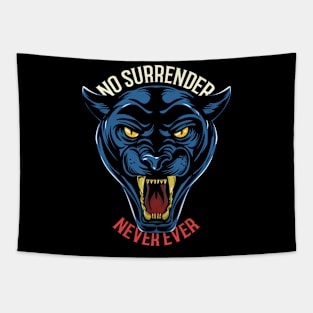 No Surrender, Never Ever - Black Panther Tapestry