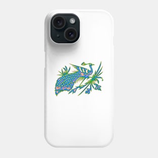 Rainbow Multicolored Peacock on a Branch Phone Case