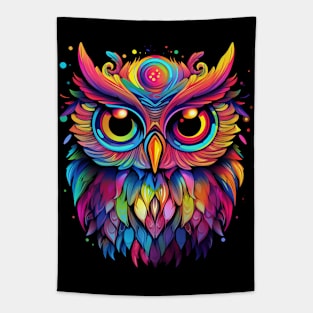 Colorful Owl Tapestry