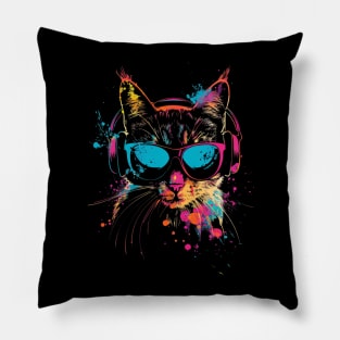 Cat DJ Odyssey Pillow