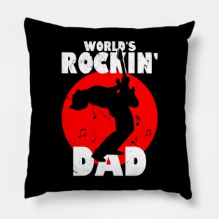 Rockin' Dad Best Dad Gift For Dads Fathers Uncle Pillow