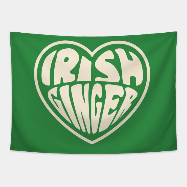 Irish Ginger Irish Redhead Girl Heart St. Patricks Day Tapestry by PodDesignShop