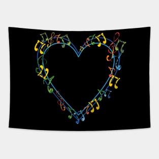 Heart Note - Art Of Music Tapestry