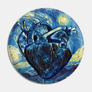 Heart Van Gogh Style Pin