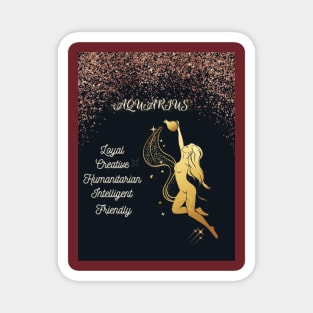 Aquarius ♒🏺 Zodiac Sign Astrology Tshirt Magnet