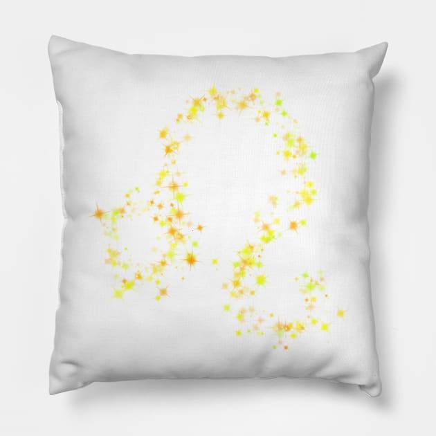 Sparkling Leo Pillow by LaurenPatrick