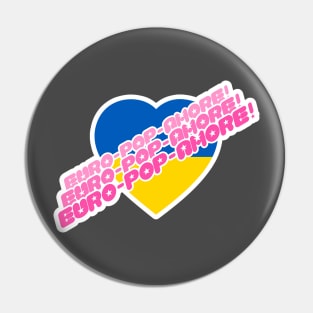Blue and Yellow Heart Amore Pin