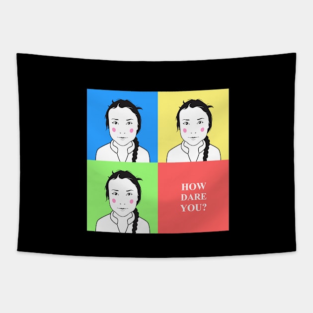 Greta Thunberg Tapestry by headache606