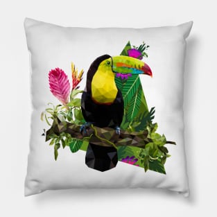 Toucan in the rainforest Pillow