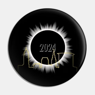 Eclipse 2024 - Cleveland Skyline Pin